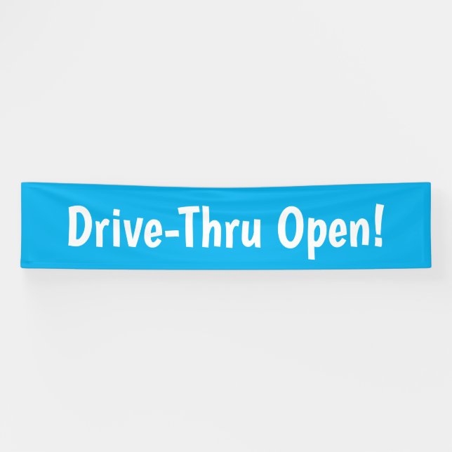 Drive-Through Open! Business Banner (Horizontal)