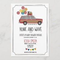 Drive Thru Baby Shower Wood SUV Wagon Primary Toys