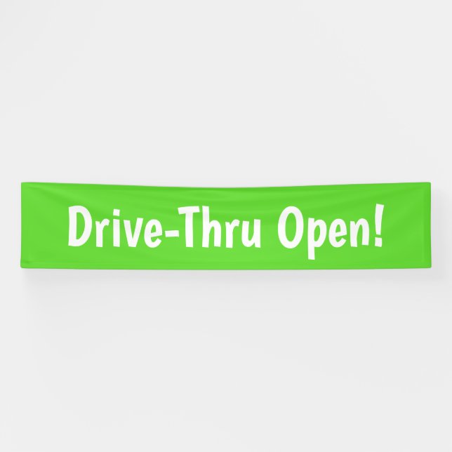 Drive-Thru Open! Business Banner (Horizontal)