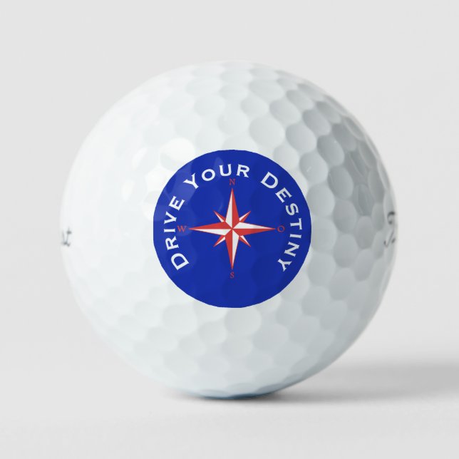 Drive Your Destiny Custom Text Golf Ball (Front)