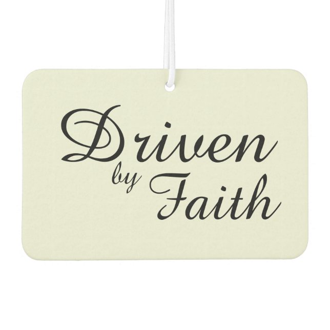 Driven by Faith Christian Safe Travels Air Freshener (Front)