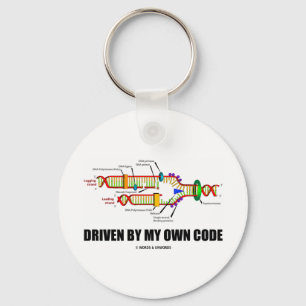 Driven By My Own Code (DNA Replication) Keychain