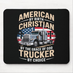 Driven Faith And Diesel Trucking Jesus Christian T Mouse Pad