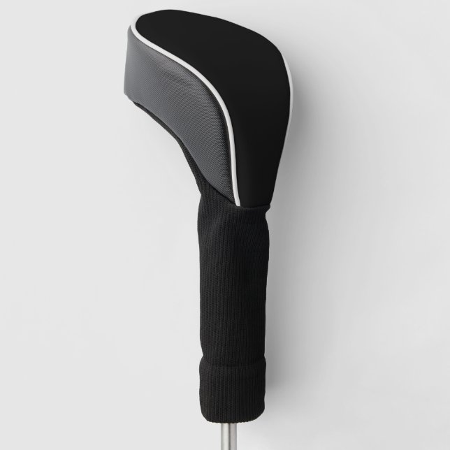 Driver Cover, black Golf Head Cover (Angled)
