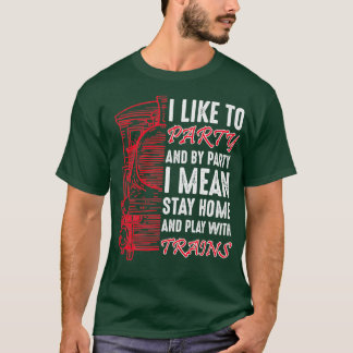 Driver Driving The Train Over The Tracks 2 T-Shirt