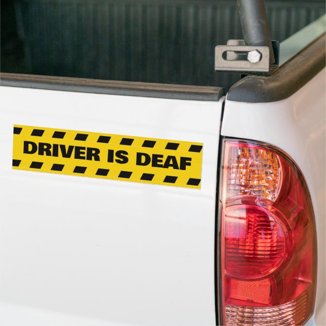 Driver Is Deaf Car Magnet Bumper Sticker (On Truck)