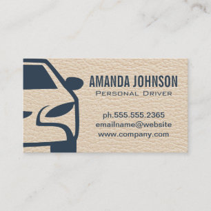 Driver   Leather Background Business Card