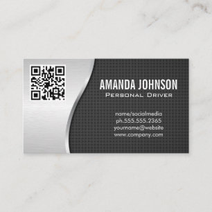 Driver   Metallic Background   QR Code Business Card