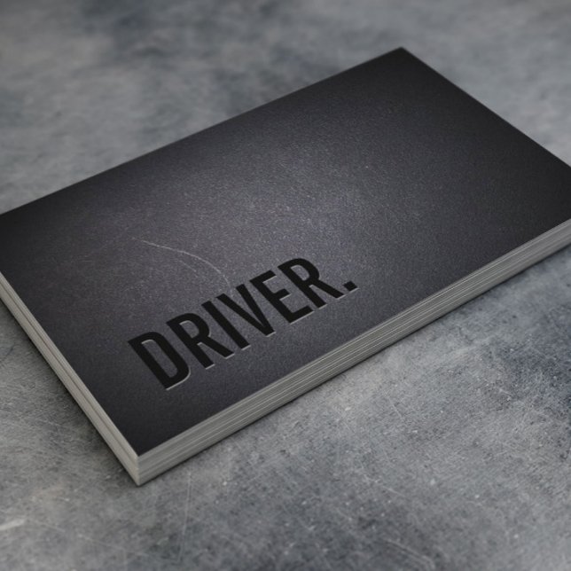 Driver Professional Black Minimalist Business Card (Creator Uploaded)