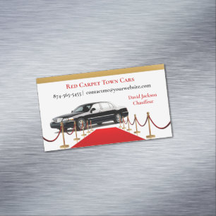 Driver Town Car Magnetic Business Card