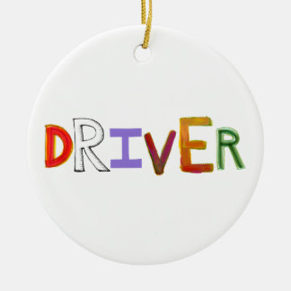 Driver word art chauffeur designated sober ceramic ornament
