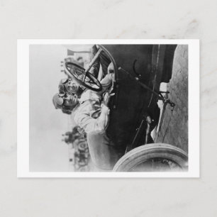 Drivers in a Mercer for the Astor Cup Photograph Postcard