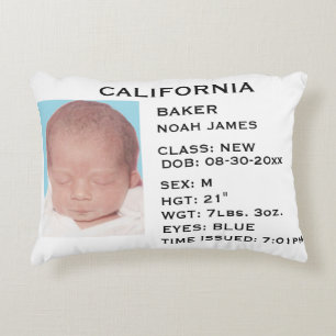 "Driver's License" Baby Announcement Pillow