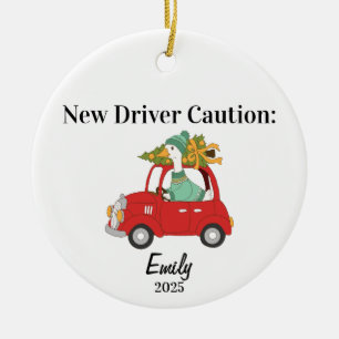 Drivers Permit, Teen Driver, Learning to drive  Ceramic Ornament