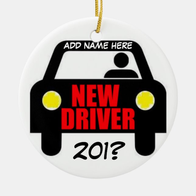 Drivers Training Keepsake Ceramic Ornament (Front)