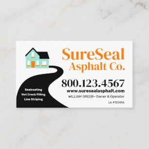 Driveway Sealing - Asphalt Repair & Maintenance Business Card