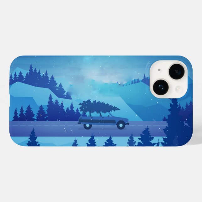 Driving down the road with a christmas tree       Case-Mate iPhone case (Back (Horizontal))