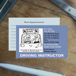 Driving Instructor Appointments Business Card