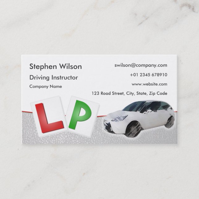 Driving Instructor Business Card (Front)