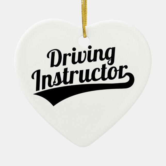 Driving instructor ceramic ornament (Front)