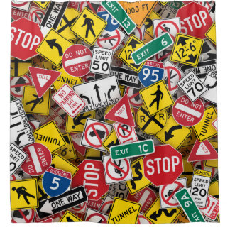 Driving Instructor Fun Road Sign Collage