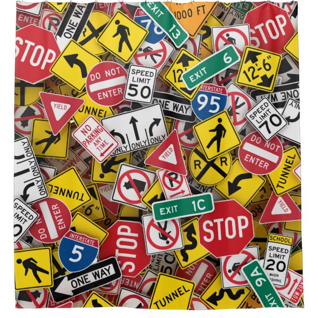 Driving Instructor Fun Road Sign Collage (Front)