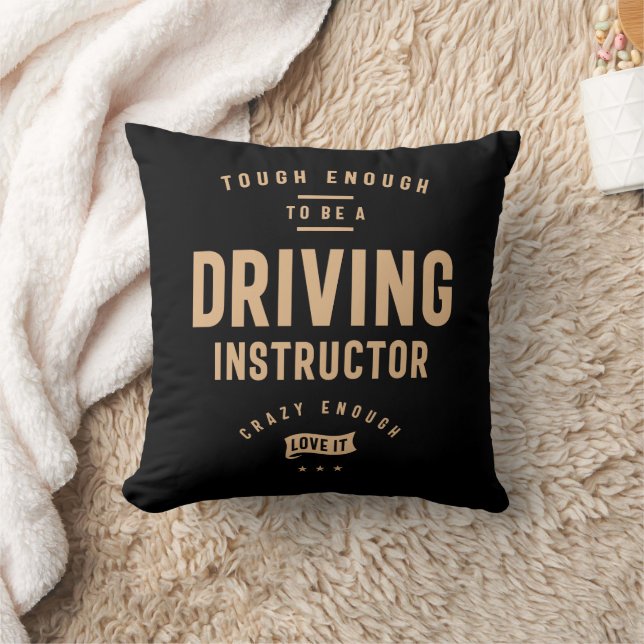 Driving Instructor Funny Job Occupation Throw Pillow (Blanket)