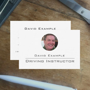 Driving Instructor with Photo of Holder Business Card