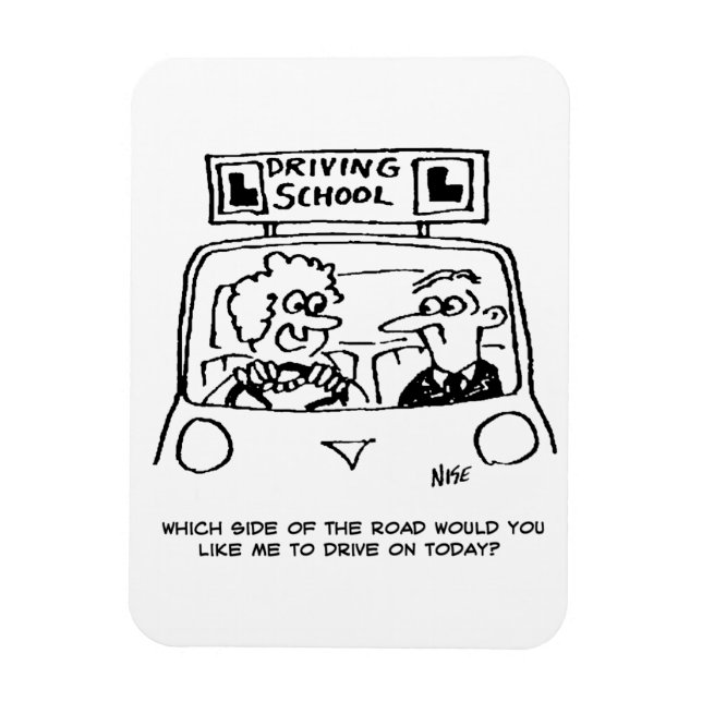 Driving Lesson - Which side of the road? Magnet (Vertical)