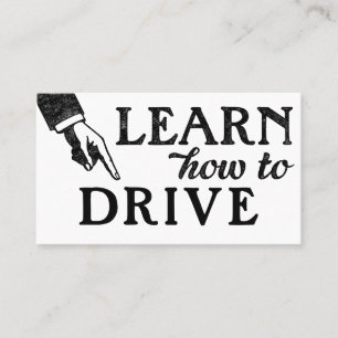 Driving Lessons Business Cards - Cool Vintage