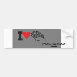 driving like a kiwi complete bumper sticker