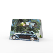 Driving Miss Daisy Parrotlet bird greeting card