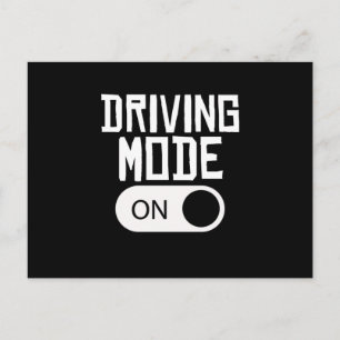 Driving Mode On 16 Year new drivers license Postcard