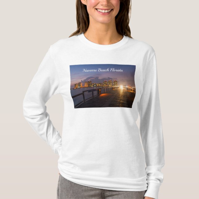 Driving On Navarre Beach Pier Long Sleeve Tshirt (Front)