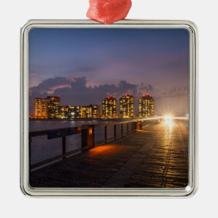 Driving On Navarre Beach Pier Metal Ornament