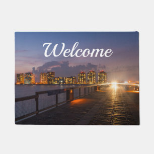 Driving On Navarre Beach Pier Welcome Doormat