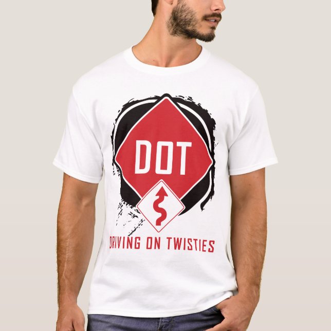 Driving On Twisties - B-Red T-Shirt (Front)