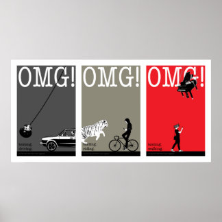 driving. riding. walking. 5 poster
