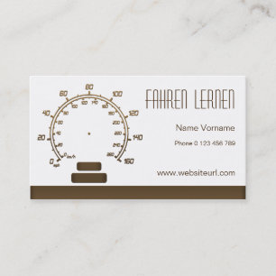 driving school business card