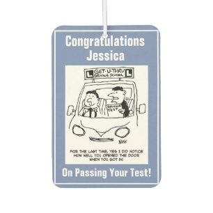 Driving School. Examiner Noticed Door Entry Air Freshener