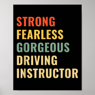 Driving School Teacher Driving Instructor Poster