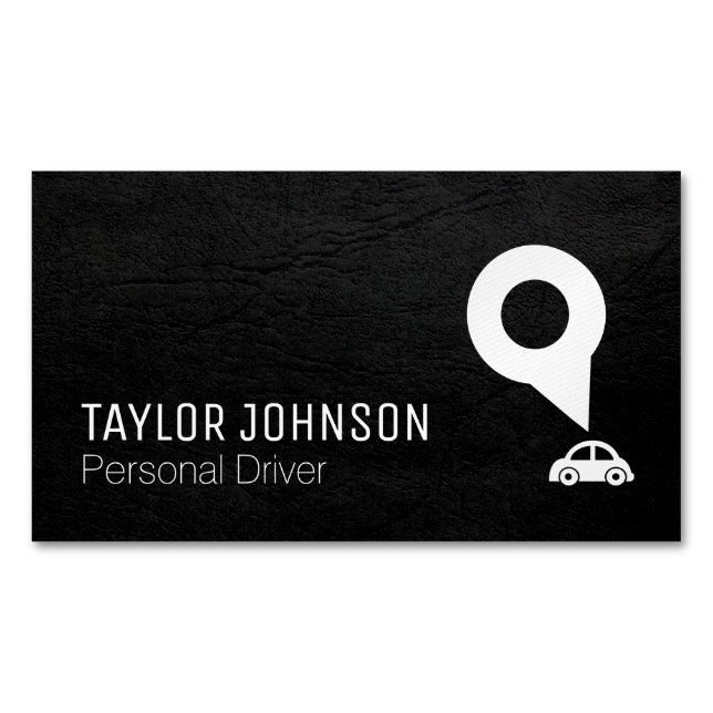 Driving Service Magnetic Business Card (Front)
