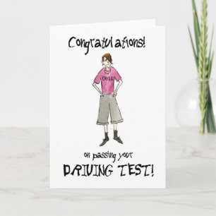 Driving Test Congratulations Card for Boy