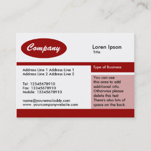 Driving the Superhighway - Maroon Business Card