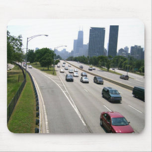 Driving Through Chicago Rush Hour Traffic Mouse Pad