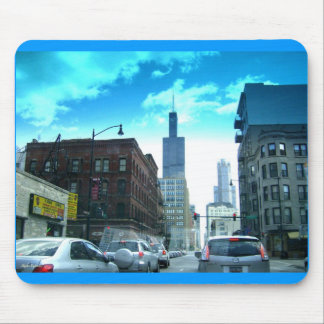 Driving Through Downtown Chicago Mouse Pad