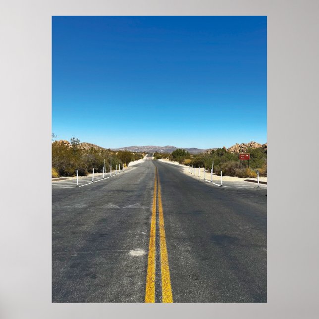 "Driving through Joshua Tree." Poster (Front)