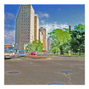 Driving Through Lincoln Avenue Poster