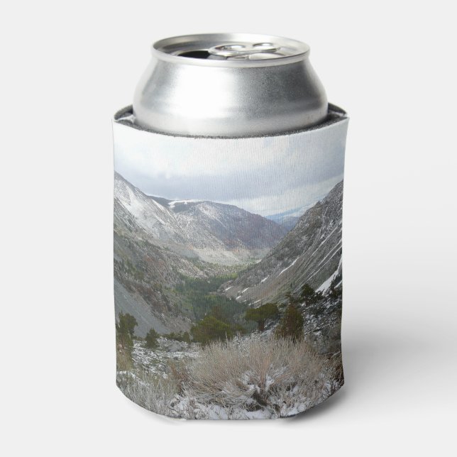 Driving Through the Snowy Sierra Nevada Mountains Can Cooler (Can Front)