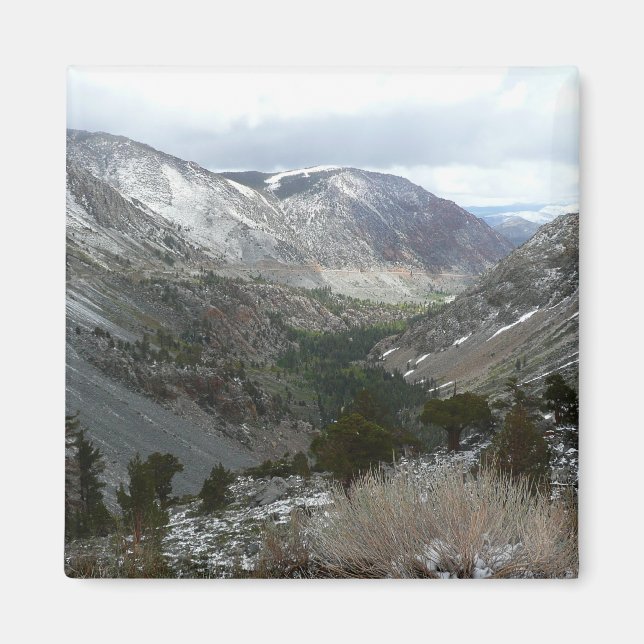 Driving Through the Snowy Sierra Nevada Mountains Magnet (Front)